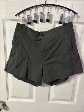 Athleta Olive Green High-Waist Performance Shorts